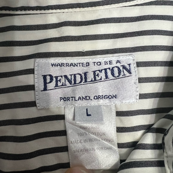 Pendleton button down with stripes size large - Picture 2 of 2